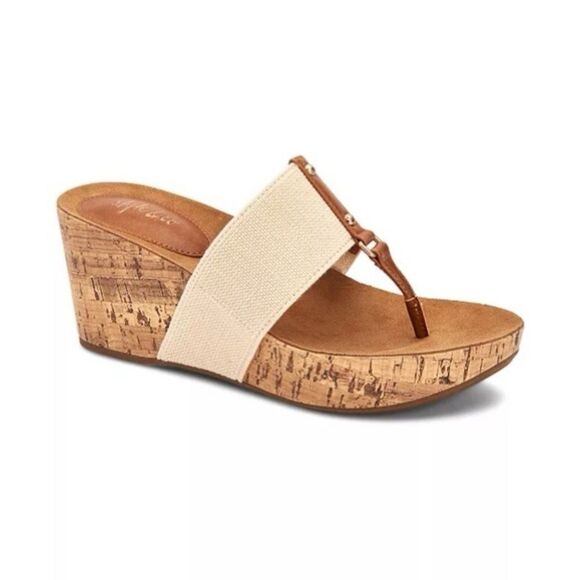 STYLE & CO • Piperr Thong Wedge Sandals - Picture 1 of 11